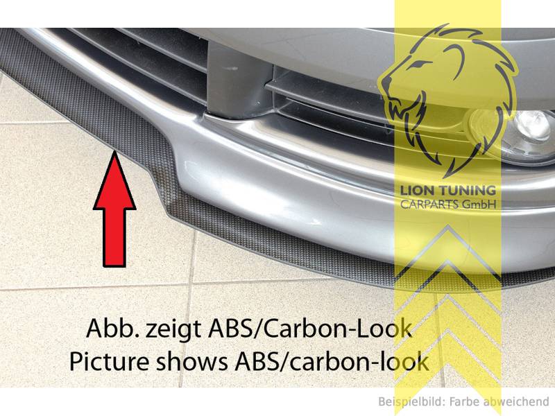 schwarz matt, nur passend für unsere Spoilerlippe Art.: 24281, ABS Kunststoff, schwarz - lackierfähig, Eintragungsfrei / mit ABE