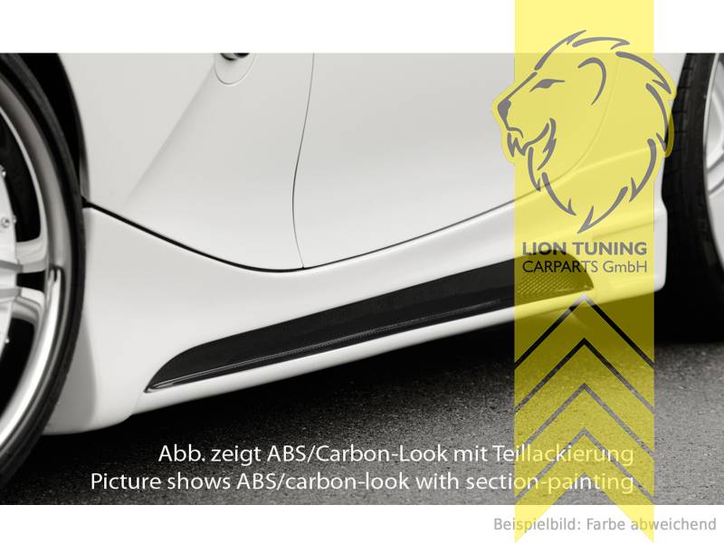carbon Optik, ABS Kunststoff, schwarz - lackierfähig, Eintragungsfrei / mit ABE