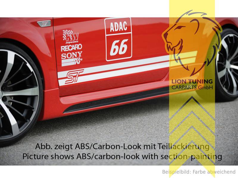 schwarz matt, nur passend für 5-Türer, ABS Kunststoff, schwarz - lackierfähig, Eintragungsfrei / mit ABE