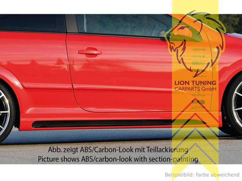 carbon Optik, ABS Kunststoff, schwarz - lackierfähig, Eintragungsfrei / mit ABE