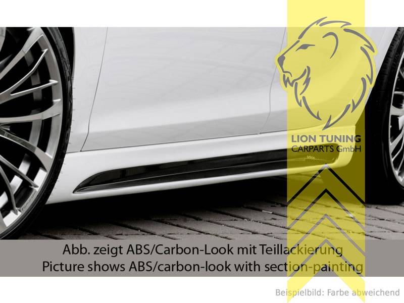 carbon Optik, ABS Kunststoff, schwarz - lackierfähig, Eintragungsfrei / mit ABE