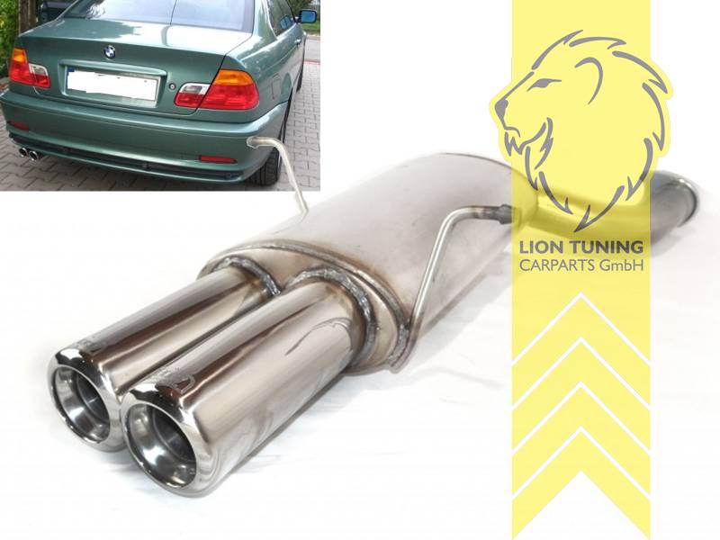 2 x 80mm, Edelstahl, Eintragungsfrei / mit ABE