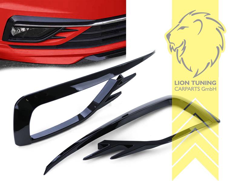 schwarz glänzend, Nicht passend bei GTI, GTD und R Stoßstange, ABS Kunststoff, Nicht für Fahrzeuge mit PDC vorne geeignet, Eintragungsfrei / als Ersatzteil verwendbar