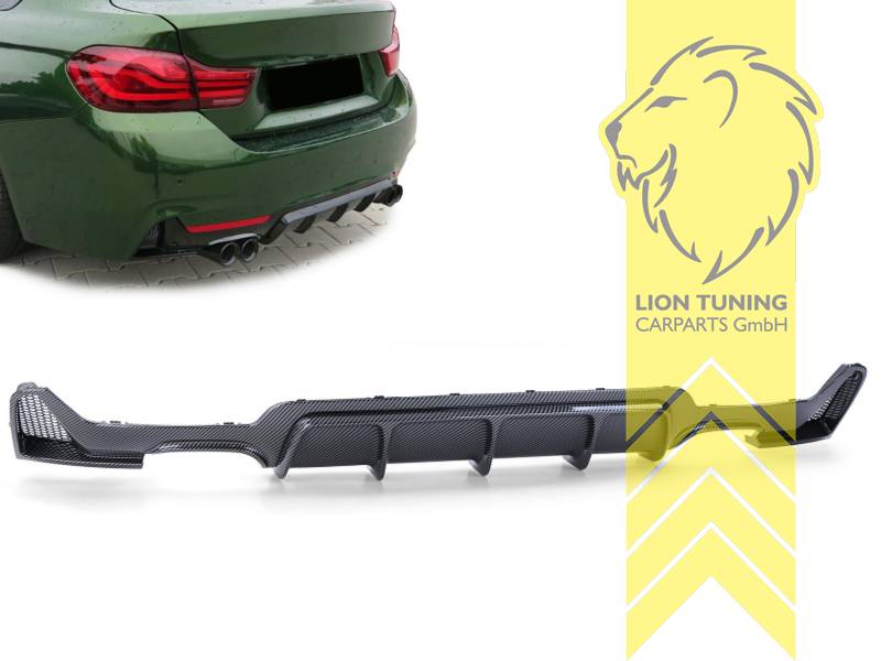 carbon Optik, passend für unsere Artikelnummer 13095 und 11771, auch passend für die original F32 / F33 M-Paket Stoßstange, PP Kunststoff, Eintragungsfrei / als Ersatzteil verwendbar