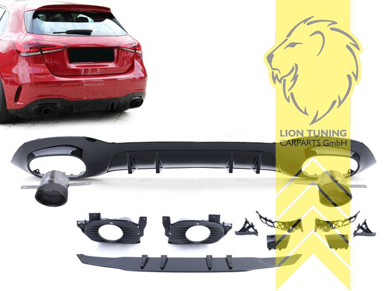 schwarz glänzend, schwarz glänzend, nur passend für AMG LINE!, ABS Kunststoff, Eintragungsfrei / als Ersatzteil verwendbar