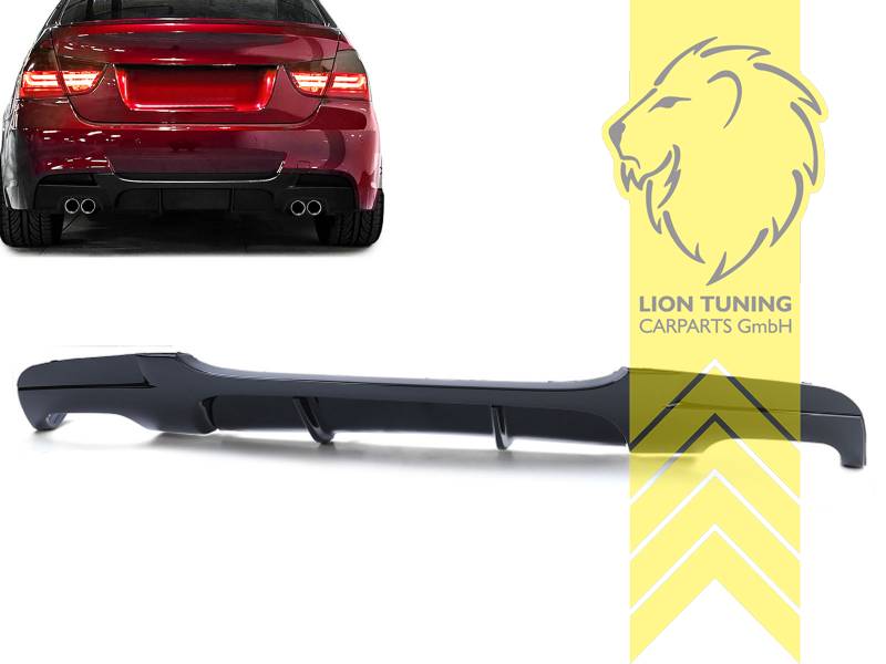 links und rechts in 4-Rohr Optik, schwarz glänzend, nur passend für Fahrzeuge mit M-Paket, PP Kunststoff, Eintragungsfrei / als Ersatzteil verwendbar