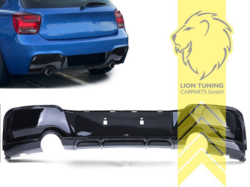 links und rechts, schwarz glänzend, passend für unsere Artikelnummer 12570 und 13096, auch passend für die original F20 / F21 M-Paket Stoßstange, PP Kunststoff, Eintragungsfrei / als Ersatzteil verwendbar