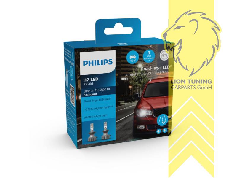 LED, 5800K, nur zulässig für Scheinwerfer mit der Herstellernummer E9 11198 (diese finden Sie auf dem äußeren Glas des Scheinwerfers), Abblendlicht H7, Eintragungsfrei / mit ABE