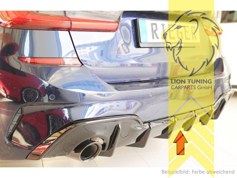 links und rechts, schwarz glänzend, nur passend für Fahrzeuge mit M-Paket, für Fahrzeuge mit Anhängerkupplung, ABS Kunststoff, Eintragungsfrei / mit ABE