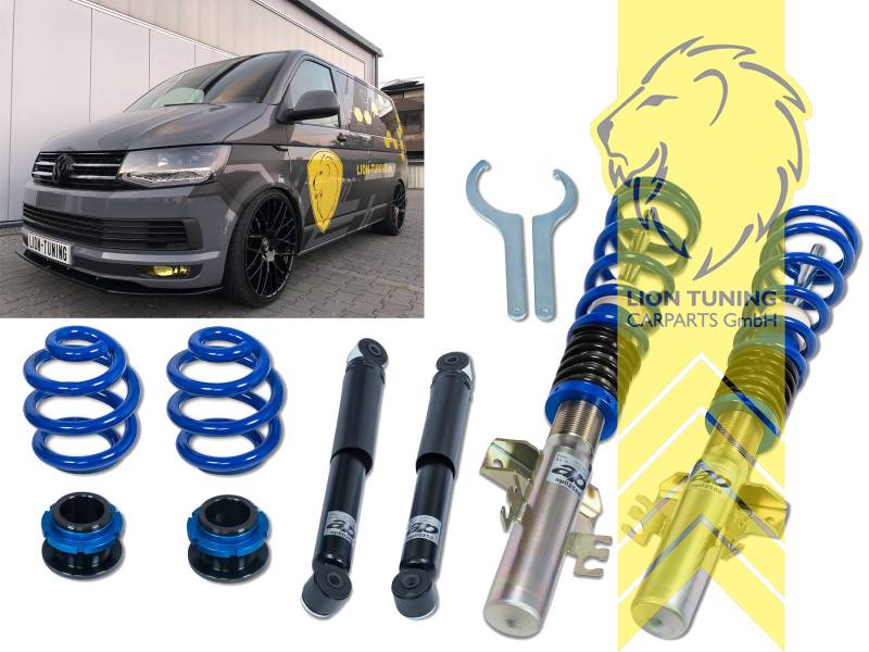 fest, blau, Für Fahrzeuge mit zylindrischer Federbeinklemmung an der Vorderachse, Stahl verzinkt, Eintragungspflichtig / Teilegutachten liegt bei