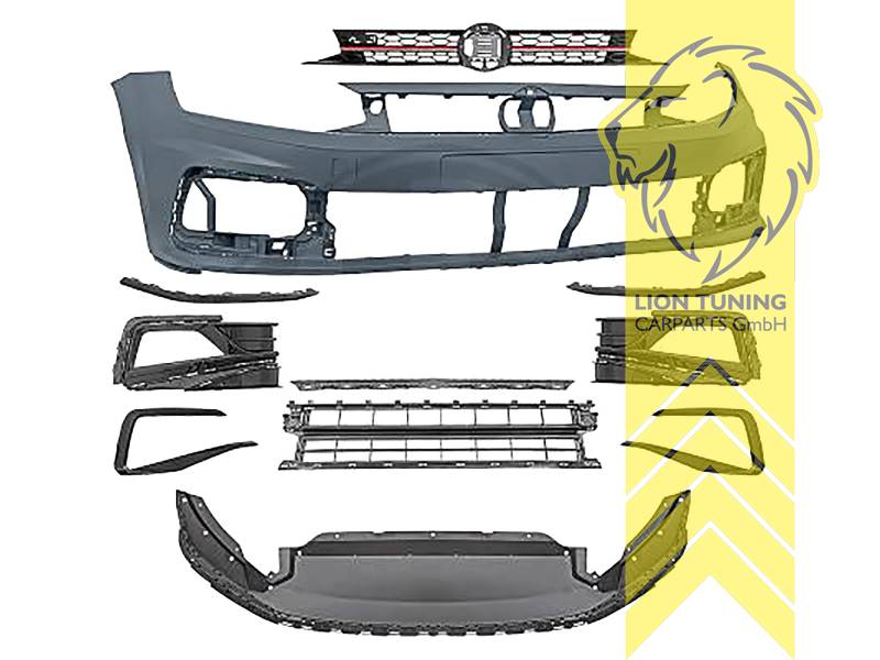 Ersatzteile von äquivalenter Qualität für die Besitzer des Fahrzeugs (entspr. EU-Verordnung 46/2010), für Fahrzeuge mit Nebelscheinwerfer, PP Kunststoff, grundiert, für Fahrzeuge ohne PDC, für Fahrzeuge mit SRA, Eintragungsfrei / mit ABE