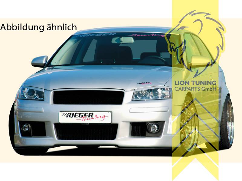 mit Haltern für Nebelscheinwerfer, mit integr. Kühlergrilleinfassung, ABS Kunststoff, schwarz - lackierfähig, für Fahrzeuge mit SRA, Eintragungsfrei / mit ABE