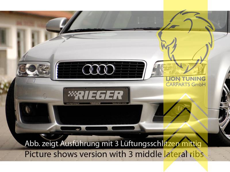 ohne Lüftungsschlitze mittig, ABS Kunststoff, schwarz - lackierfähig, für Fahrzeuge mit SRA, Eintragungsfrei / mit ABE