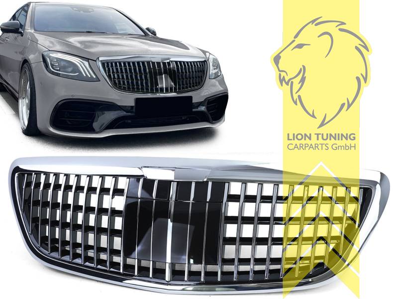 schwarz, chrom, ABS Kunststoff, für Fahrzeuge ohne Radar (ACC), Eintragungsfrei / als Ersatzteil verwendbar