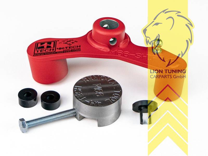 Bitte vor Kauf Montageanleitung prüfen und mit originalem Shifter vergleichen, rot, Nur passend für M66 Getriebe, Metall / Stahl, 2.0 16V T2 / D2 / D3 / D4, Schaltwege um 30 Prozent kürzer!