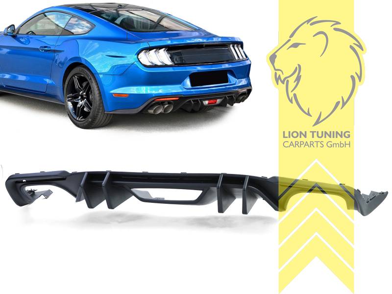 links und rechts in 4-Rohr Optik, schwarz, ABS Kunststoff, Eintragungsfrei / keine Eintragung nötig