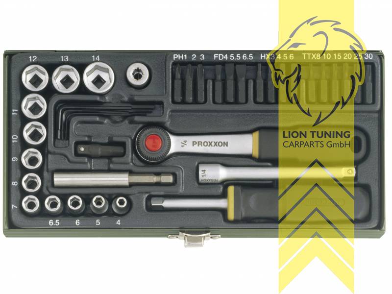 für 1/4 Zoll Vierkantantrieb (6,3 mm), silber, 1/4 Zoll, Proxxon, Chrom-Vanadium-Stahl