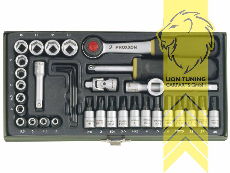 für 1/4 Zoll Vierkantantrieb (6,3 mm), silber, 1/4 Zoll, Proxxon, Chrom-Vanadium-Stahl