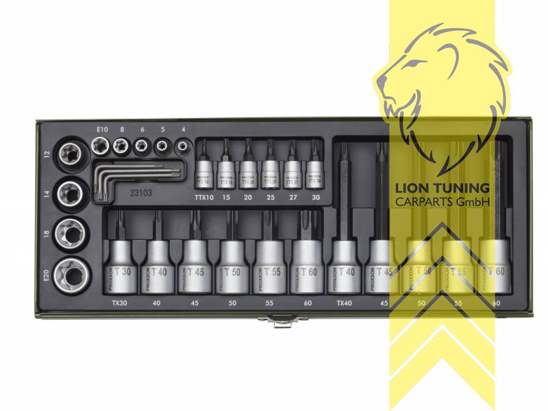 für 1/2 Zoll Vierkantantrieb (12,5 mm), für 1/4 Zoll Vierkantantrieb (6,3 mm), silber, 1/2 Zoll, 1/4 Zoll, Proxxon, Chrom-Vanadium-Stahl