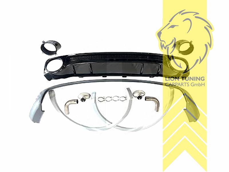 links und rechts, schwarz glänzend, nur passend für Modelle mit S-Line, ABS Kunststoff, Eintragungsfrei / mit ABE