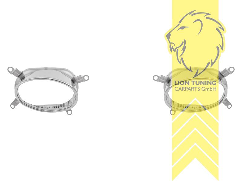 Endrohr duplex, chrom, Oval, nur passend für Modelle mit S-Line, Edelstahl