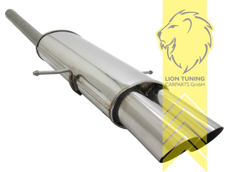 2 x 90mm MS-Design, Rund, Edelstahl, Eintragungsfrei / mit ABE