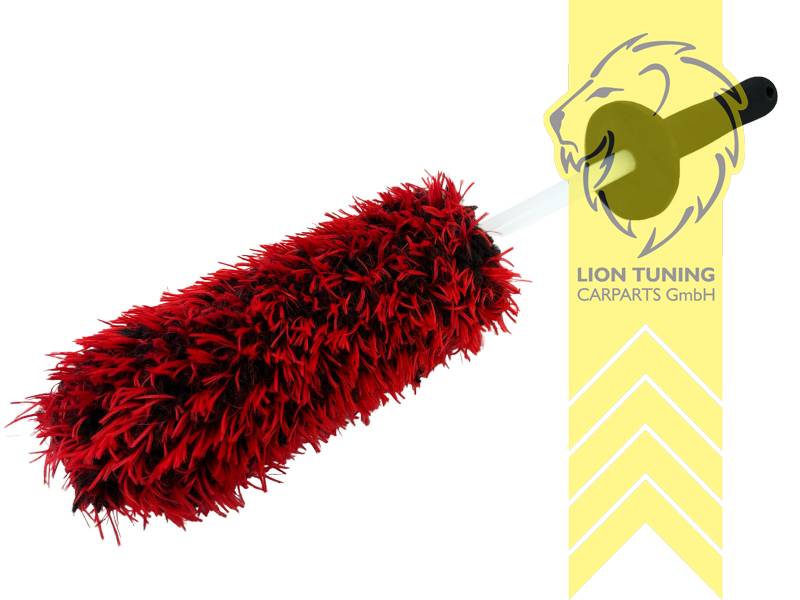 Außenreinigung, rot, schwarz, 43 cm, Mikrofaser