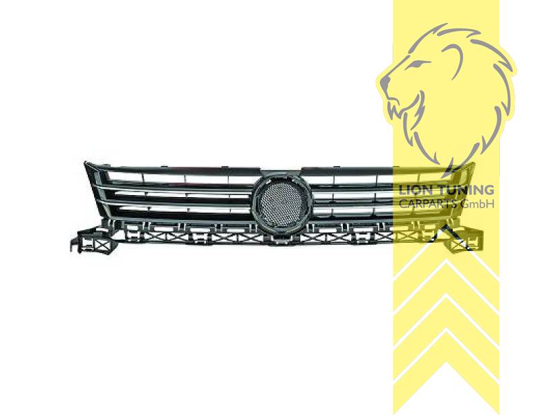 mit Emblemaufnahme, schwarz, chrom, ABS Kunststoff, Eintragungsfrei / als Ersatzteil verwendbar