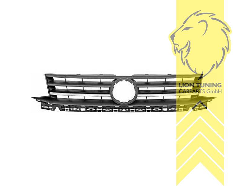 mit Emblemaufnahme, schwarz, chrom, ABS Kunststoff, Eintragungsfrei / als Ersatzteil verwendbar