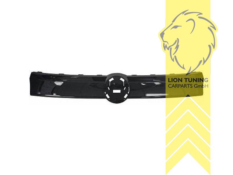 mit Emblemaufnahme, schwarz, nicht passend für Fahrzeuge mit fest integriertem Grill in der Stoßstange, ABS Kunststoff, Eintragungsfrei / als Ersatzteil verwendbar