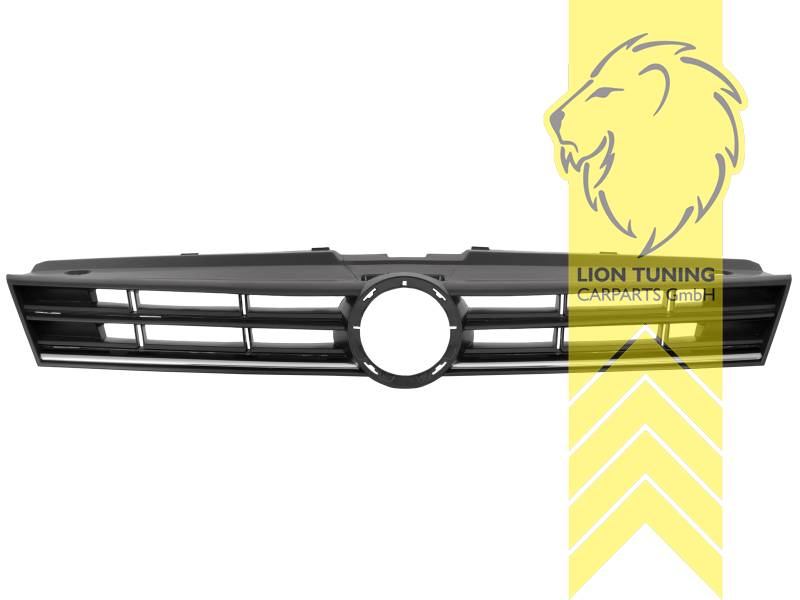 mit Emblemaufnahme, schwarz, chrom, Geschlossene Optik, ABS Kunststoff, Eintragungsfrei / als Ersatzteil verwendbar