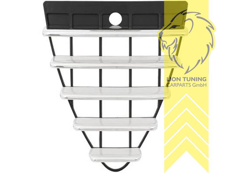 mit Emblemaufnahme, schwarz, chrom, ABS Kunststoff, Eintragungsfrei / als Ersatzteil verwendbar