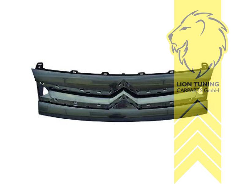 mit Emblemaufnahme, schwarz, chrom, ABS Kunststoff, Eintragungsfrei / als Ersatzteil verwendbar