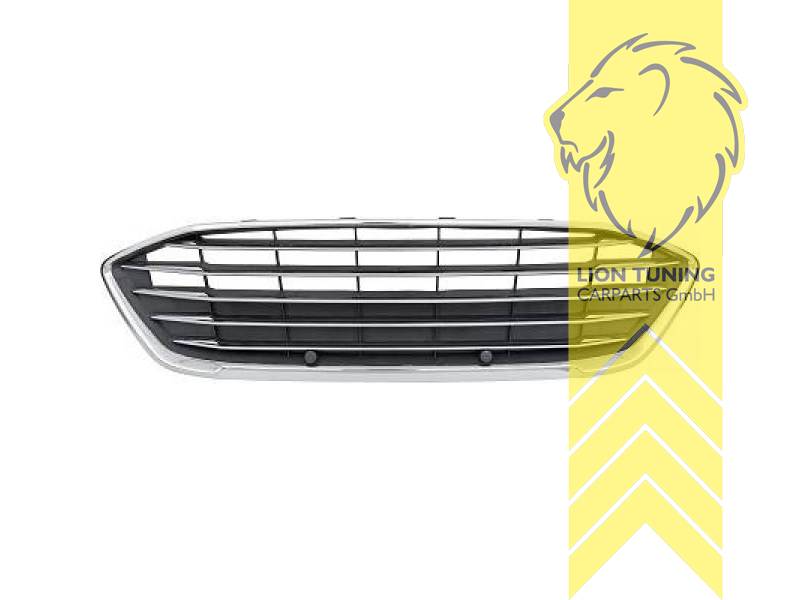 mit Emblemaufnahme, schwarz, chrom, nicht passend für ST-Line, ABS Kunststoff, Eintragungsfrei / als Ersatzteil verwendbar