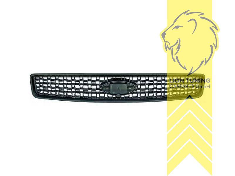 mit Emblemaufnahme, schwarz, ABS Kunststoff, Eintragungsfrei / als Ersatzteil verwendbar