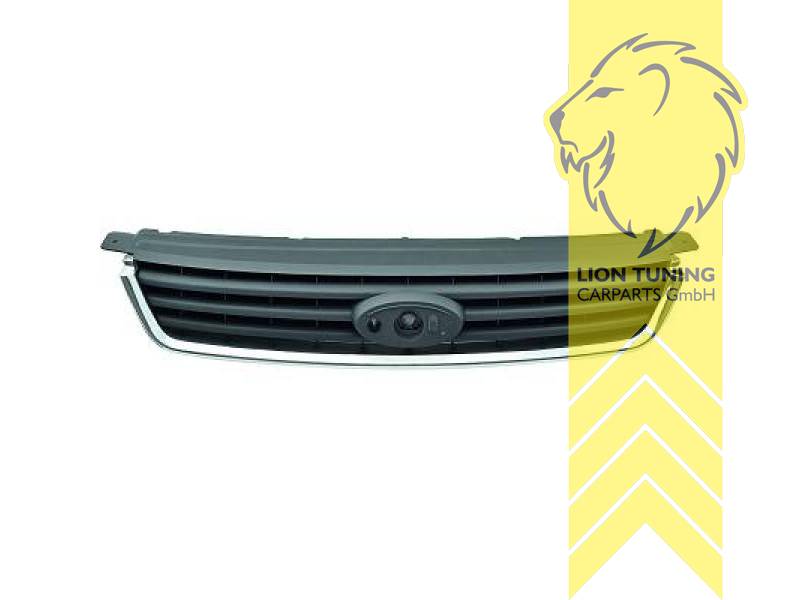 mit Emblemaufnahme, schwarz, chrom, ABS Kunststoff, Eintragungsfrei / als Ersatzteil verwendbar