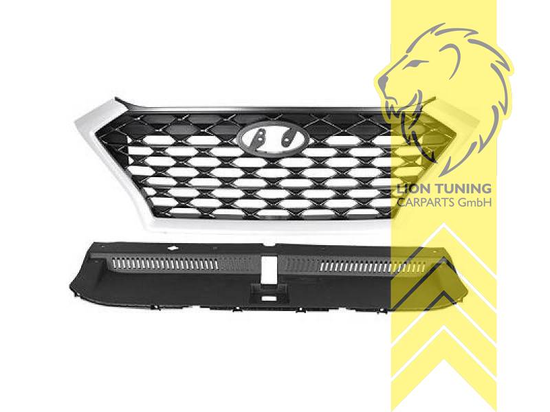 mit Emblemaufnahme, schwarz, chrom, ABS Kunststoff, Eintragungsfrei / als Ersatzteil verwendbar