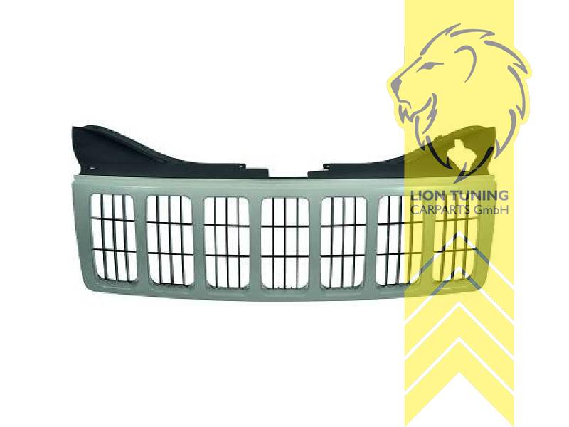 mit Emblemaufnahme, schwarz, grau, ABS Kunststoff, Eintragungsfrei / als Ersatzteil verwendbar