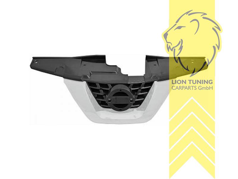 mit Emblemaufnahme, schwarz, chrom, für Fahrzeuge ohne Kamera-System, ABS Kunststoff, Eintragungsfrei / als Ersatzteil verwendbar