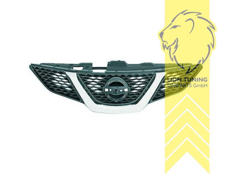 mit Emblemaufnahme, schwarz, chrom, ABS Kunststoff, Eintragungsfrei / als Ersatzteil verwendbar