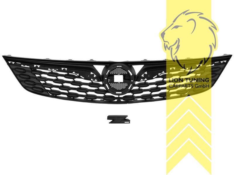 mit Emblemaufnahme, schwarz, ABS Kunststoff, Eintragungsfrei / als Ersatzteil verwendbar