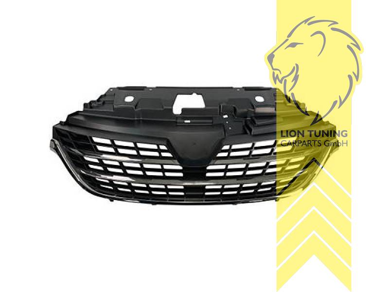 mit Emblemaufnahme, schwarz, chrom, ABS Kunststoff, Eintragungsfrei / als Ersatzteil verwendbar