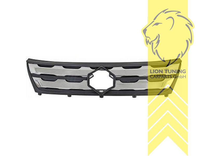 mit Emblemaufnahme, schwarz, chrom, ABS Kunststoff, Eintragungsfrei / als Ersatzteil verwendbar