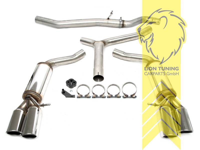 2 x 80mm rund / gebördelt, Endrohr duplex, 80mm, Rund, Edelstahl, CAGC, CAGB, CMEA, CAGA, CAH, CAHB, CAHA, Eintragungsfrei / mit ABE