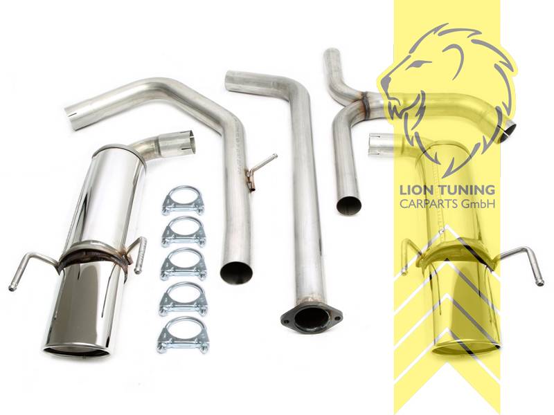 1 x 90mm x 120mm oval / gebördelt, Endrohr duplex, Oval, nicht passend für Allrad, Inkl. Verrohrung ab Downpipe, Edelstahl, 2.0 CDTi A20DTH, Eintragungsfrei / mit ABE