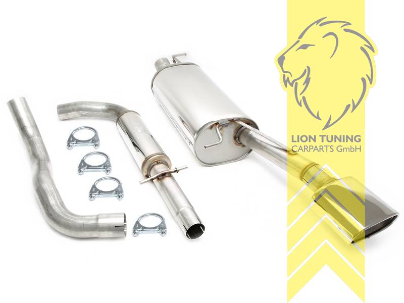 1 x 85mm x 150mm oval / gebördelt, Endrohr single, 85 x 150mm, Oval, Edelstahl, 1.8T AUQ, Eintragungsfrei / mit ABE