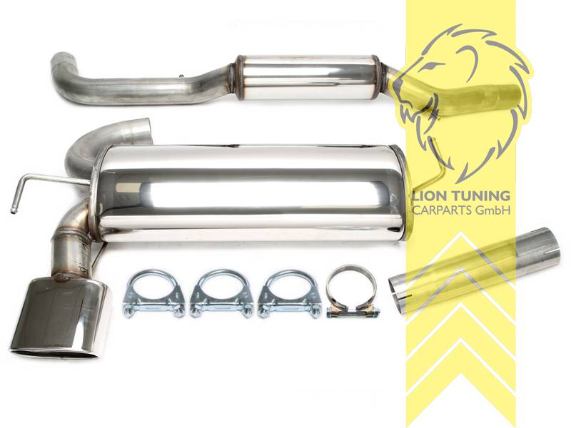 1 x 85mm x 150mm oval / gebördelt, Endrohr single, Oval, Edelstahl, 1.8T AJQ, ARY, Eintragungsfrei / mit ABE