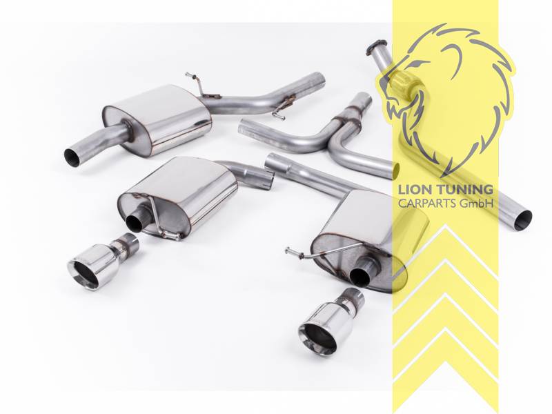 70 mm (2,75 Zoll), 1 x 100mm, Endrohr duplex, 100 mm, Edelstahl poliert, nur passend mit S Line Heckansatz, Edelstahl, Eintragungsfrei / mit ABE