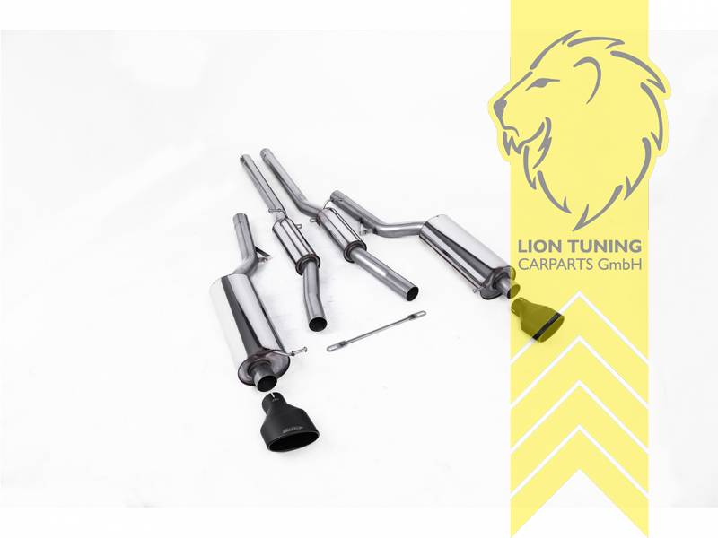 70 mm (2,75 Zoll), 150 x 95 mm, Endrohr duplex, 150x95mm, Edelstahl schwarz lackiert (Cerakote), Edelstahl, Eintragungsfrei / mit ABE