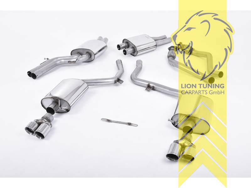 nur passend bei S Tronic, 60 mm (2,35 Zoll), 2 x 80mm, Endrohr duplex, 80mm, Edelstahl poliert, Edelstahl, Eintragungsfrei / mit ABE